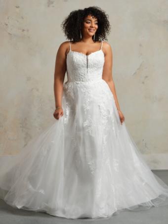 Rebecca Ingram Style #CATHERINE (24RS791B01 - Lined bodice) #0 Ivory/Silver Accent (gown with Ivory Illusion) thumbnail